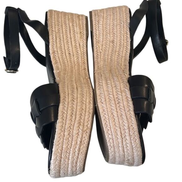 Marc Fisher Jinky Leather Black Ankle Strap Platform Sandals Size 9.5 NWOB - Picture 6 of 10